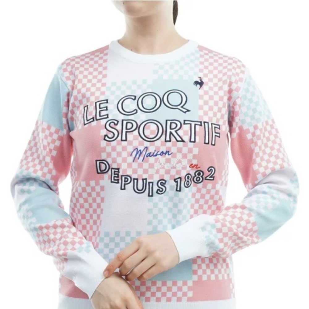 Woman's Lightweight Knit Golf Sweater - Le Coq Sportif Japan Golf Collection